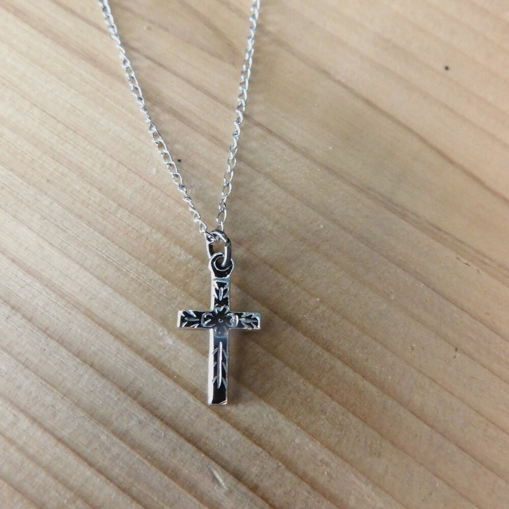 Kids Silver Cross Necklace
